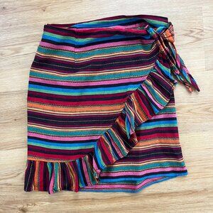 Southwestern Wrap Blanket Skirt - gently used